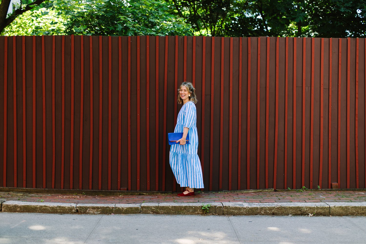 Alison Piepmeyer blue striped dress