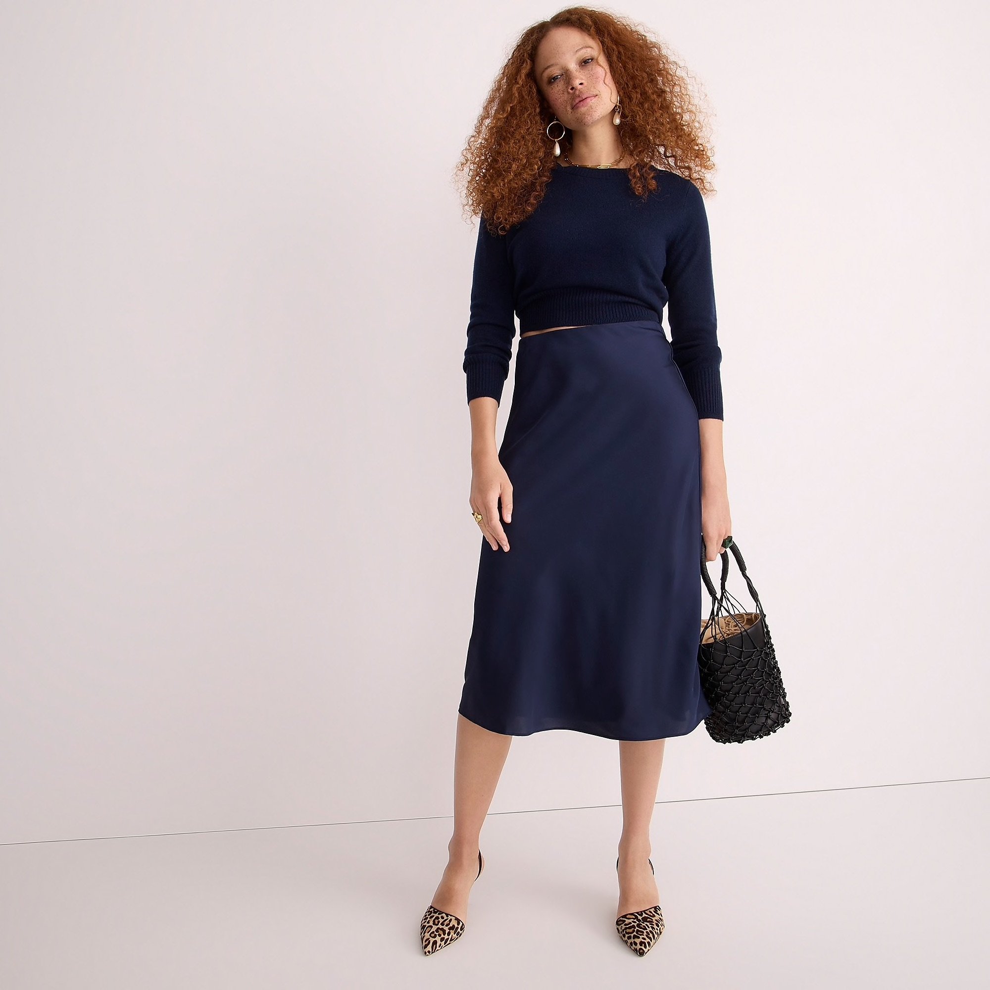 slip midi skirt